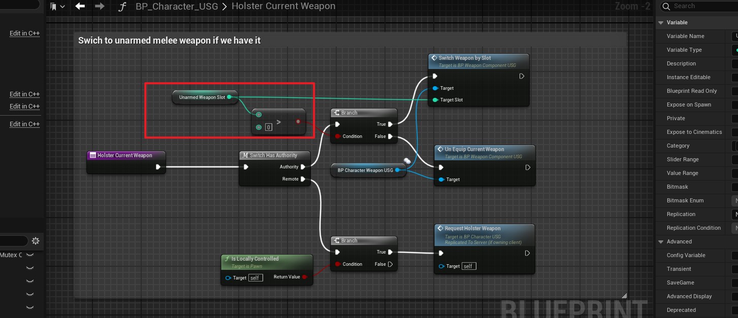 unarmweaponslot